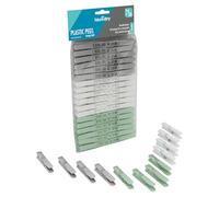 JVL 36 Pack Plastic Clothes Pegs - Strong Washing Line Laundry Pegs - Assorted Colours