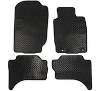 JVL 3661R Fully Tailored Rubber Car Mats with 2 Ring Clips, Black, Set of 4