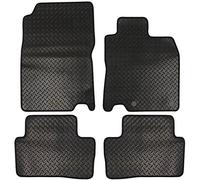 JVL 3664R Fully Tailored Rubber Car Mats with 2 Clips, Black, Set of 4