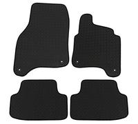 JVL 3756R Fully Tailored Rubber Car Mats with 4 Clips, Black, Set of 4