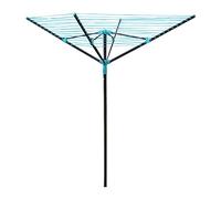 JVL 4 Arm Powder Coated Steel Rotary Airer, 50 Metres