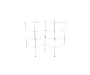 JVL 4 Fold Clothes Airer - 8M in White | Size: 1 Pack JVL White 1 Pack