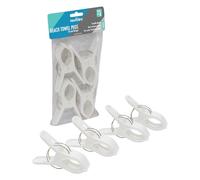 JVL 4 Pack Beach Towel Pegs - Large Strong Towel Clips for Sun Lounger & Windy Conditions - White