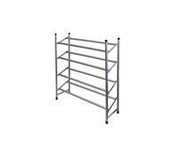 JVL 4 Tier Shoe Rack (Not Extendable) in Silver | Size: Large JVL Silver L