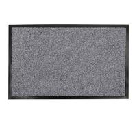 JVL Admiral Barrier Door Mat, Microfibre, Grey, 50 x 80cm