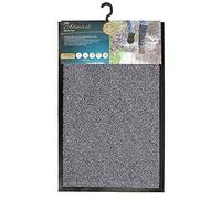 JVL Admiral Barrier Door Mat, Microfibre, Grey, 50 x 80cm, One size 01-640GY