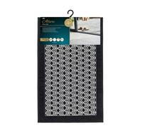 JVL Allure Machine Washable Entrance Doormat, 50x75cm - Black