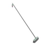 JVL Angled Sweeping Brush With Hard Bristles - Heavy Duty Broom for Outdoor & Garage Use - Grey