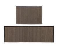 Jvl Antarra Doormat And Runner Set, Black - 50X75Cm