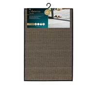 JVL Antarra Machine Washable Entrance Doormat, 50x75cm - Black/Brown