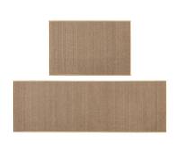 JVL Antarra Machine Washable Entrance Doormat and Runner Set - Beige