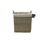 JVL Antique Wash Willow Lined Log basket in Brown JVL Brown