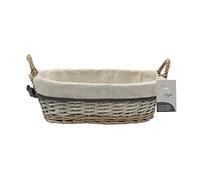 Arianna Oval Willow Storage Basket - Grey