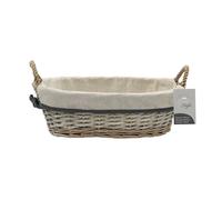 Jvl Arianna Oval Willow Storage Baskets, Grey Wash