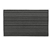Jvl Arona Machine Washable Latex Backed Doormat, 50X80Cm, Black