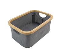 Jvl Bambanio Foldable Bamboo Storage Basket, 26L, Grey