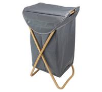 JVL Bambanio Foldable Laundry Hamper with Lid, 100L in Grey | Size: 1 Pack JVL Grey 1 Pack