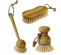 Jvl Bamboo Dish Brush Scrubbing Brush Bundle