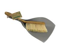 JVL Bamboo Dustpan & Bristle Brush Set, Brown in Grey | Size: 1 Pack JVL Grey 1 Pack