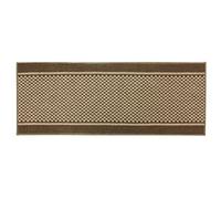 JVL Bologna Latex Backed machine Washable Entrance Runner Mat, Brown, Beige, Polypropylene/ Latex, Brown/Beige, 150 x 57 x 1.2 cm