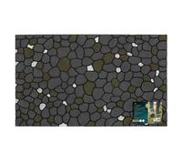 JVL Canyon Scraper Rubber Doormat 45x75cm, Black