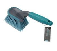 B&Q Car & Bike Wheel Brush - Short, Plastic & Rubber, Grey/Teal, 27 x 6.5 x 10 cm