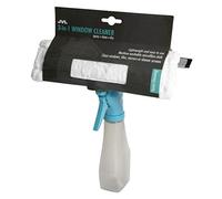 JVL Car Care Cleaning Range 3 in 1 Microfibre Window Cleaner with Spray Bottle, Teal/Grey