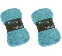 JVL Car Care Cleaning Range Bone Shaped Sponge, Microfibre, Teal, 26 x 6 x 14 cm (Pack of 2)