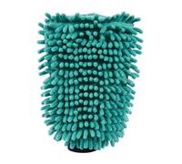 Jvl Car Care Cleaning Range Hand Mitt With Elasticated Cuff, Chenille And Microfibre, Teal/grey