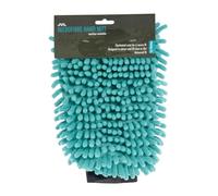 B&Q Hand Mitt JVL Car Care – Elasticated Cuff, Chenille & Microfibre – Teal/Grey 23.5 x 16 x 2 cm