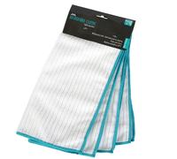 JVL Car Care Cleaning Range Large Microfibre Cloths, Microfibre, Teal/White, 30 x 0.5 x 30 cm