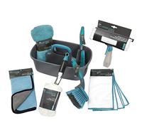 JVL Car Cleaning Valet Pack with Storage Caddy, Grey Blue (Platinum Bundle)