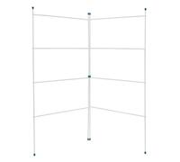 Jvl Caravan Indoor/outdoor Two Panel Folding Clothes Airer Laundry Dryer, White