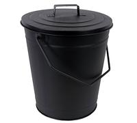 JVL Charnwood Coal Bucket Fire Fireside Log Holder 28 x 32cm with Handle & Lid