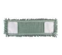 JVL Chenille Mop Replacement Cleaning Pad - Machine Washable Microfibre Refill - Green (Pack of 5)