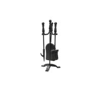 JVL Colchester 3 Piece Companion Set + Stand in Black JVL Black
