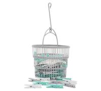 Jvl Collapsible Plastic Peg Basket Collapsible With 150 Strong Hold Pegs