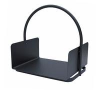 JVL Conway Modern Fireside Log/Coal Holder - Black, Steel
