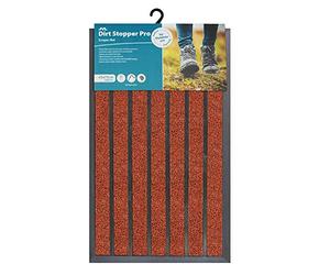 JVL Dirt Stopper Pro Rectangular Scraper Entrance Door Mat, Red