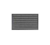 Dirt Stopper Pro Rectangular Scraper Entrance Door Mat, Grey, 45 x 75 cm