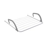 JVL Door Radiator Clothes Drying Airer-6M, White, Iron, 6M