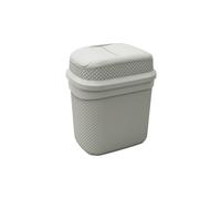 JVL Droplette 11L Push Top Bin - Ice Grey in Light Grey JVL Light Grey