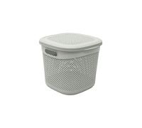 JVL Droplette 15L Storage Basket - Ice Grey in Light Grey | Size: Medium JVL Light Grey M