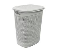Jvl Droplette Design Plastic Laundry Basket, Grey
