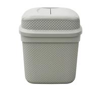 JVL Droplette Design Plastic Lidded Bin - 11L, Ice Grey