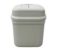 Jvl Droplette Design Plastic Lidded Bin, Grey