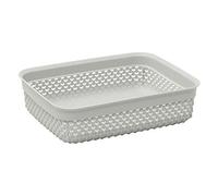 JVL Droplette Design Plastic Storage Basket, 2.2L, 7 x 25 x 20 cm approx
