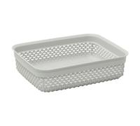 Jvl Droplette Design Plastic Storage Basket, One Size, Grey