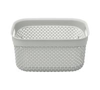 JVL Droplette Design Plastic Storage Box - 3.3L, Ice Grey