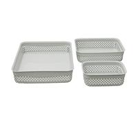 JVL Assorted Droplette Storage - Ice Grey, Grey